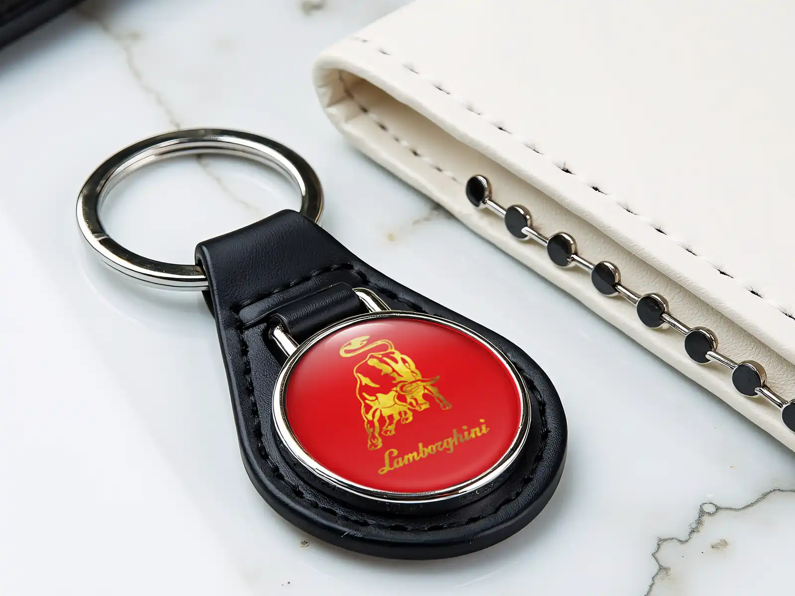 Lamborghini Porte-clés Cuir Perso Pro Qualité Réglage